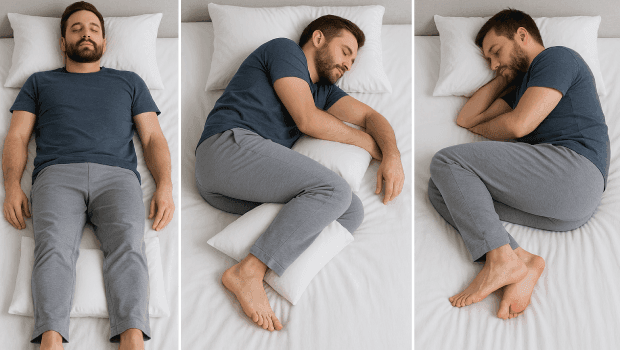 عکس درست خوابیدن برای دیسک کمر