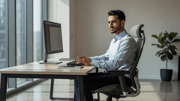 ارگونومی صحیح محیط کار برای پیشگیری از آرتروز گردن در جوانی